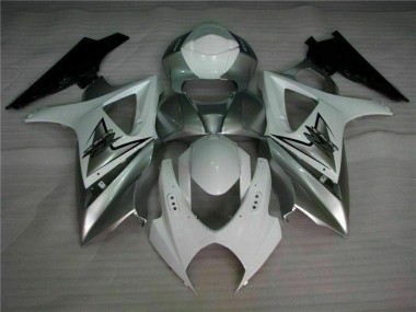 Prata Branco Carenagem GSXR 1000 K7 2007-2008