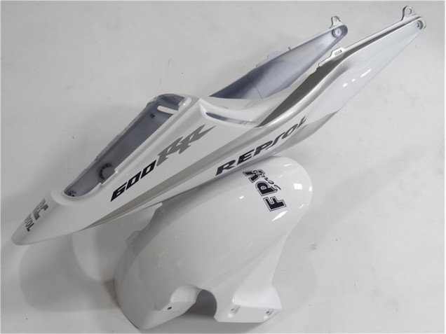 Prata Branco Preto Repsol Carenagem CBR 600RR 2003-2004 Prata Branco Preto Repsol Carenagem CBR 600RR 2003-2004
