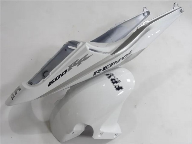 Prata Branco Preto Repsol Carenagem CBR 600RR 2005-2006 Prata Branco Preto Repsol Carenagem CBR 600RR 2005-2006