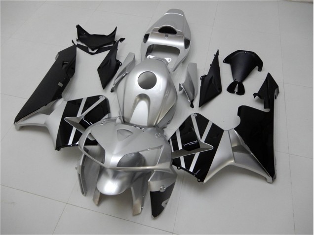 Prata Preto Carenagem CBR 600RR 2005-2006 Prata Preto Carenagem CBR 600RR 2005-2006