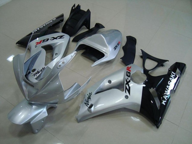 Prata Preto Carenagem ZX6R 2003-2004