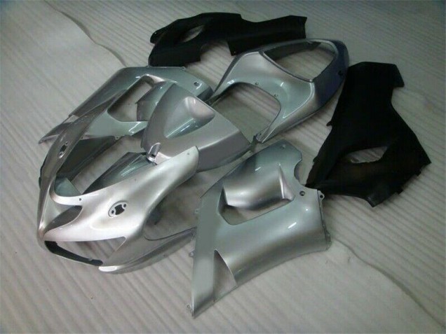 Prata Preto Carenagem ZX6R 2005-2006 Prata Preto Carenagem ZX6R 2005-2006