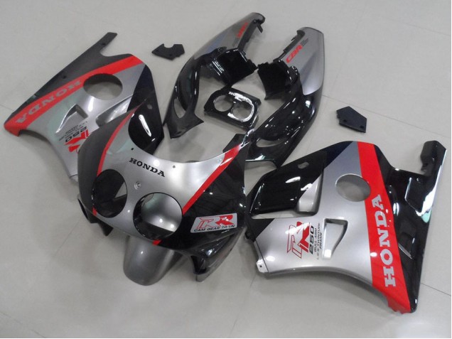 Prata Preto Vermelho Carenagem CBR 250RR MC22 1991-1998 Prata Preto Vermelho Carenagem CBR 250RR MC22 1991-1998