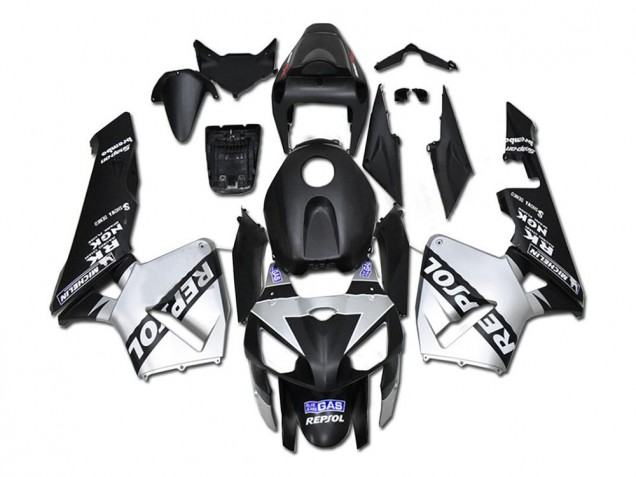 Prata Repsol Preto Carenagem CBR 600RR 2005-2006 Prata Repsol Preto Carenagem CBR 600RR 2005-2006