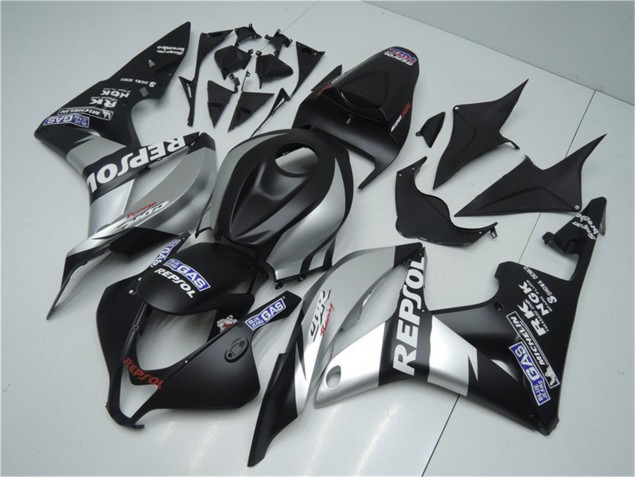 Prata Repsol Preto Carenagem CBR 600RR 2007-2008 Prata Repsol Preto Carenagem CBR 600RR 2007-2008