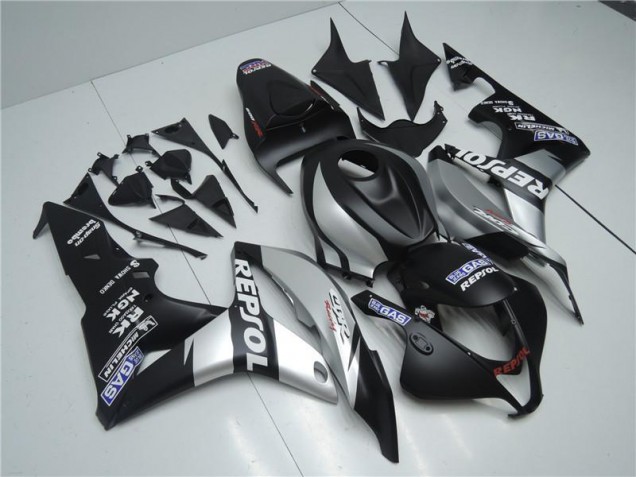 Prata Repsol Preto Carenagem CBR 600RR 2007-2008 Prata Repsol Preto Carenagem CBR 600RR 2007-2008