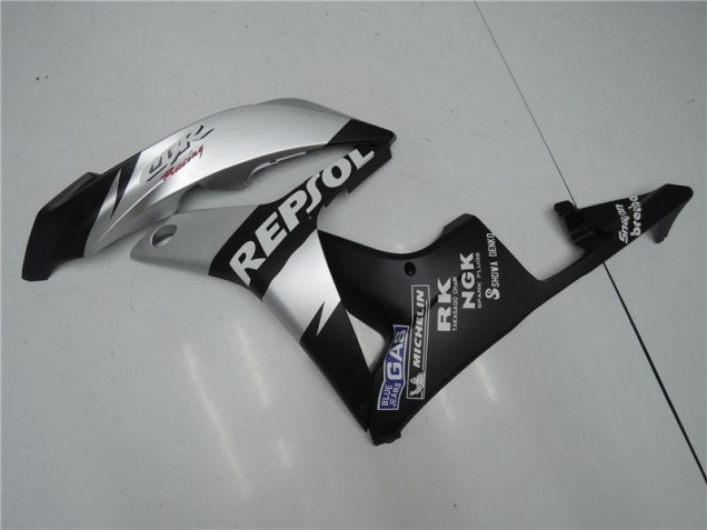 Prata Repsol Preto Carenagem CBR 600RR 2007-2008 Prata Repsol Preto Carenagem CBR 600RR 2007-2008