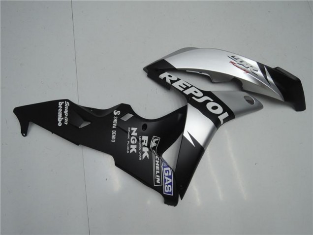 Prata Repsol Preto Carenagem CBR 600RR 2007-2008 Prata Repsol Preto Carenagem CBR 600RR 2007-2008