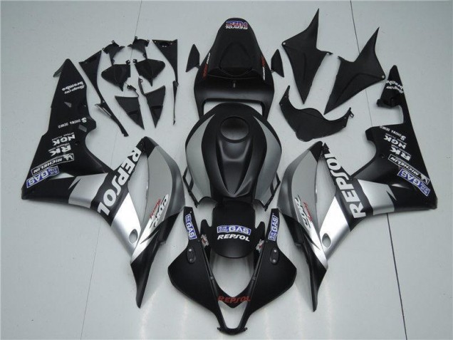 Prata Repsol Preto Carenagem CBR 600RR 2007-2008 Prata Repsol Preto Carenagem CBR 600RR 2007-2008