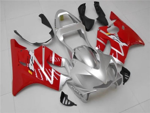 Prata Vermelho Carenagem CBR 600 F4i 2001-2003 Prata Vermelho Carenagem CBR 600 F4i 2001-2003