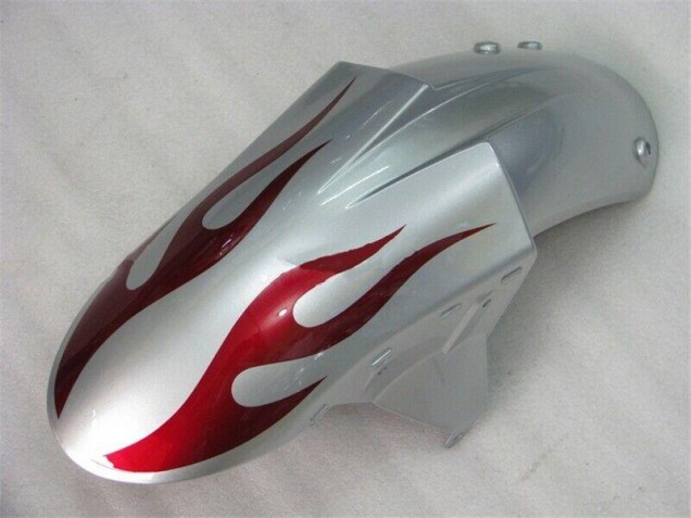 Prata Vermelho Chamas Carenagem ZX6R 2005-2006