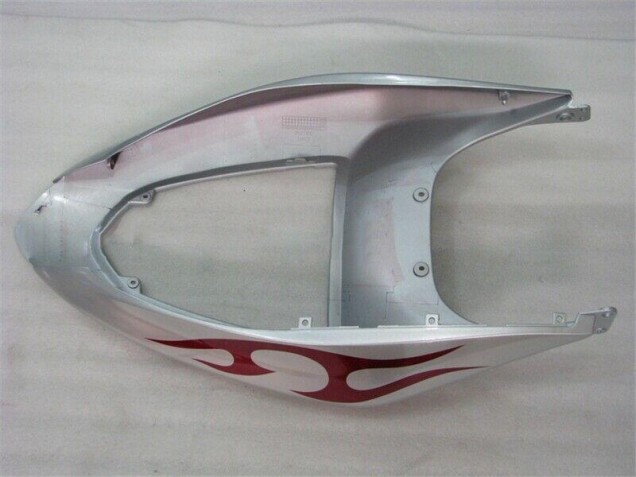 Prata Vermelho Chamas Carenagem ZX6R 2005-2006