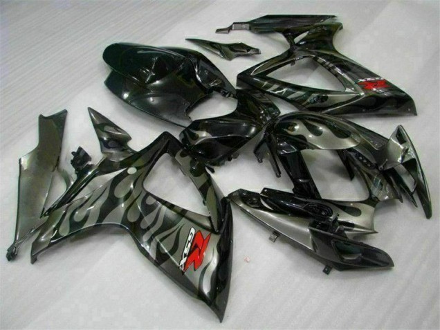 Preto Abs Carenagem GSXR 600 / 750 K6 2006-2007 Preto Abs Carenagem GSXR 600 / 750 K6 2006-2007