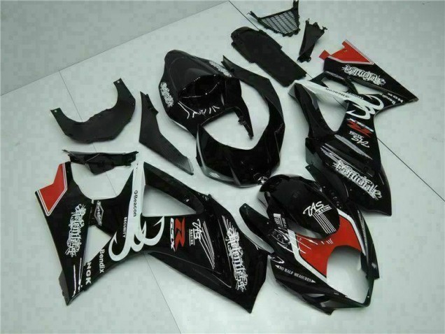 Preto Abs Kit Completos Carenagem GSXR 1000 K7 2007-2008