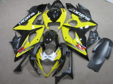 Preto Amarelo Carenagem GSXR 1000 K5 2005-2006