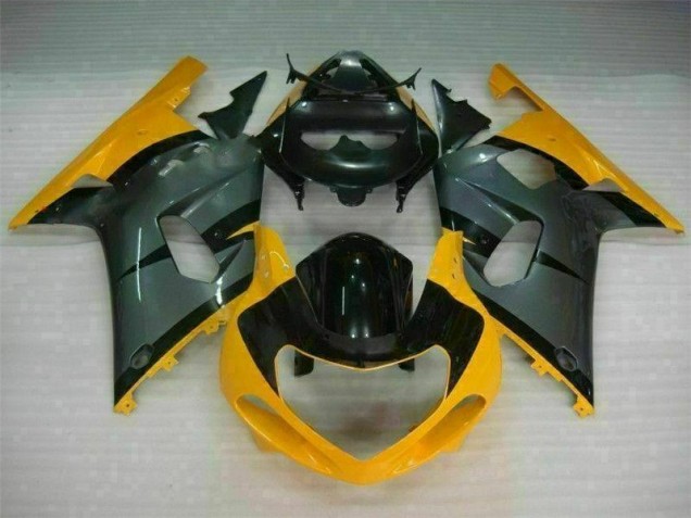 Preto Amarelo Carenagem GSXR 600 / 750 K1 K2 K3 2001-2003 Preto Amarelo Carenagem GSXR 600 / 750 K1 K2 K3 2001-2003