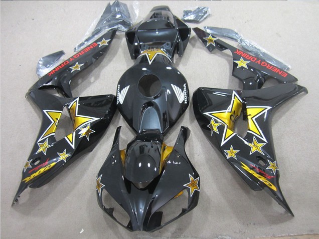 Preto Amarelo ENERGY Drink Carenagem CBR 1000RR 2006-2007 Preto Amarelo ENERGY Drink Carenagem CBR 1000RR 2006-2007