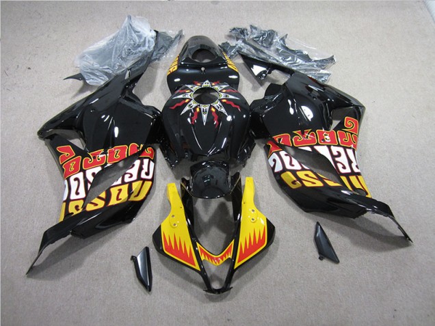 Preto Amarelo Kit Carenagem CBR 600RR 2009-2012 Preto Amarelo Kit Carenagem CBR 600RR 2009-2012