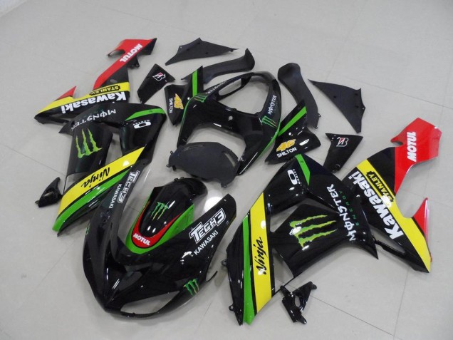 Preto Amarelo Monster Carenagem ZX10R 2006-2007