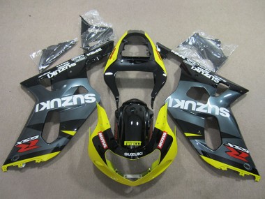 Preto Amarelo Motul Carenagem GSXR 600 K1 K2 K3 2001-2003