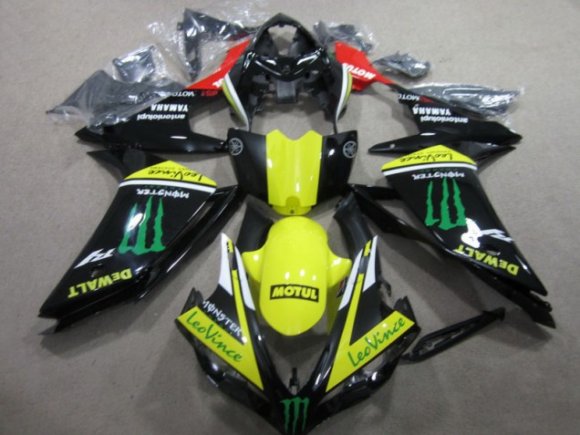 Preto Amarelo Motul Leovince Carenagem R1 2007-2008 Preto Amarelo Motul Leovince Carenagem R1 2007-2008