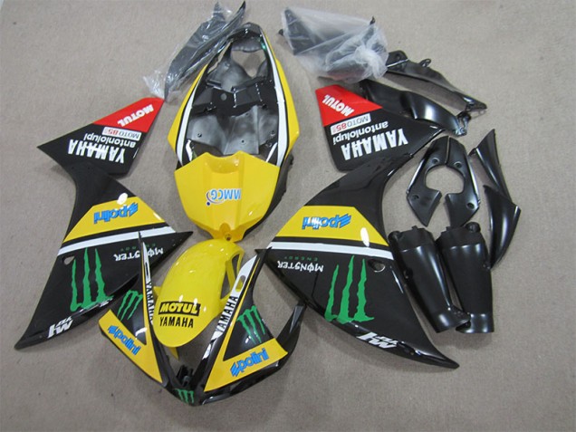 Preto Amarelo Motul Monster Carenagem R1 2009-2011 Preto Amarelo Motul Monster Carenagem R1 2009-2011