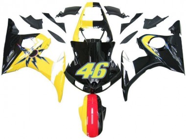 Preto Amarelo No. 46 Carenagem R6 2003-2005