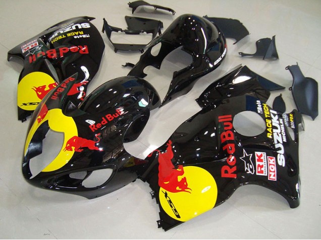 Preto Amarelo Red Bull Carenagem GSXR 1300 Hayabusa 1996-2007 Preto Amarelo Red Bull Carenagem GSXR 1300 Hayabusa 1996-2007