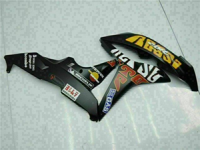 Preto Amarelo Repsol 46 Carenagem CBR 600RR 2007-2008 Preto Amarelo Repsol 46 Carenagem CBR 600RR 2007-2008