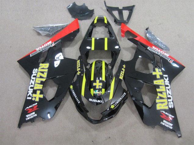 Preto Amarelo Rizla Abs Plásticos GSXR 600 K4 2004-2005 Preto Amarelo Rizla Abs Plásticos GSXR 600 K4 2004-2005