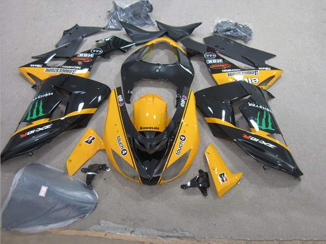 Preto Amarelo Touch4 Monster Carenagem ZX10R 2006-2007 Preto Amarelo Touch4 Monster Carenagem ZX10R 2006-2007