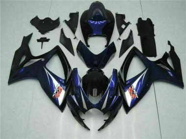 Preto Azul Abs Kits Carenagem GSXR 600 / 750 K6 2006-2007