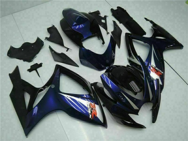Preto Azul Abs Kits Completos Carenagem GSXR 600 / 750 K6 2006-2007