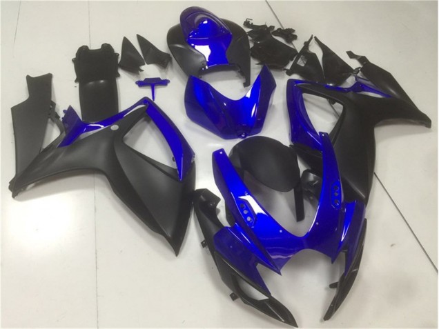Preto Azul Abs Plásticos GSXR 600 / 750 K6 2006-2007 Preto Azul Abs Plásticos GSXR 600 / 750 K6 2006-2007