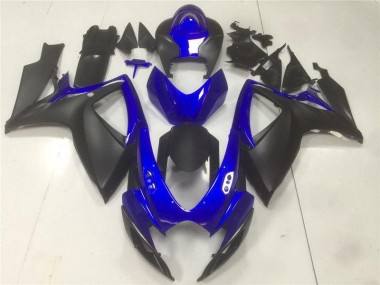 Preto Azul Abs Plásticos GSXR 600 / 750 K6 2006-2007