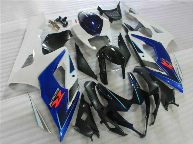 Preto Azul Branco Carenagem GSXR 1000 K5 2005-2006 Preto Azul Branco Carenagem GSXR 1000 K5 2005-2006