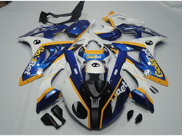 Preto Azul Branco GoldBet Carenagem S1000RR 2009-2014 Preto Azul Branco GoldBet Carenagem S1000RR 2009-2014