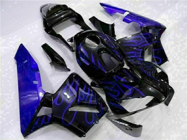 Preto & Azul Chama Carenagem CBR 600RR 2003-2004 Preto & Azul Chama Carenagem CBR 600RR 2003-2004