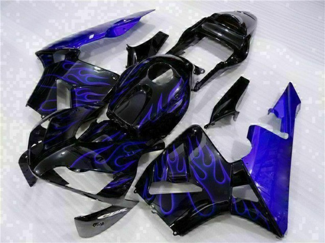 Preto & Azul Chama Carenagem CBR 600RR 2003-2004 Preto & Azul Chama Carenagem CBR 600RR 2003-2004