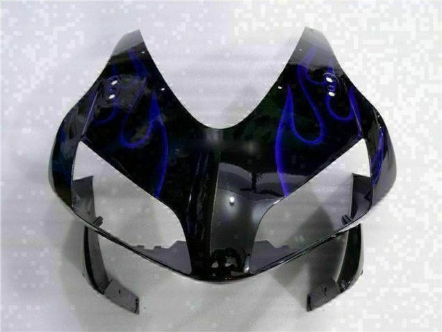 Preto & Azul Chama Carenagem CBR 600RR 2003-2004 Preto & Azul Chama Carenagem CBR 600RR 2003-2004