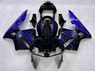 Preto & Azul Chama Carenagem CBR 600RR 2003-2004