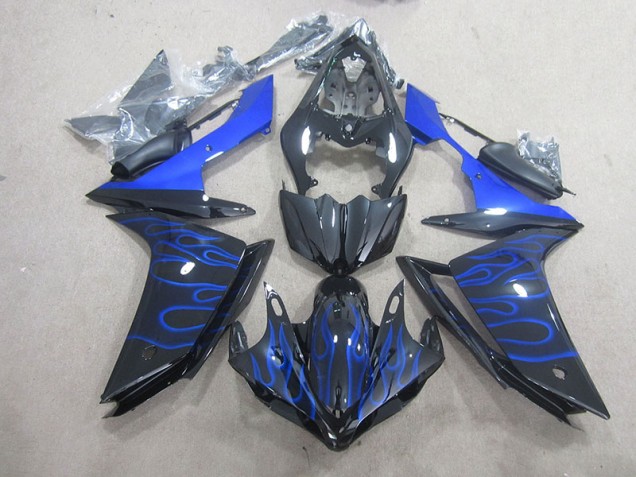 Preto Azul Chama Carenagem R1 2007-2008 Preto Azul Chama Carenagem R1 2007-2008