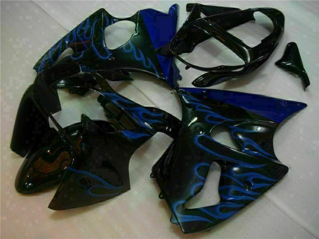 Preto & Azul Chama Carenagem ZX6R 2000-2002