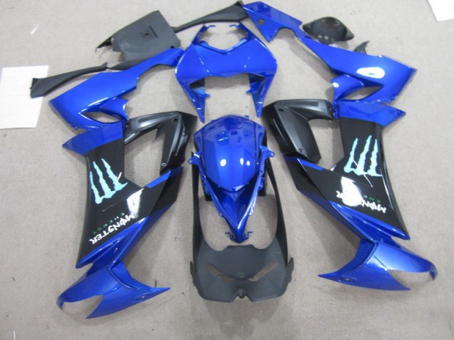 Preto Azul Monster Carenagem ZX10R 2008-2010 Preto Azul Monster Carenagem ZX10R 2008-2010