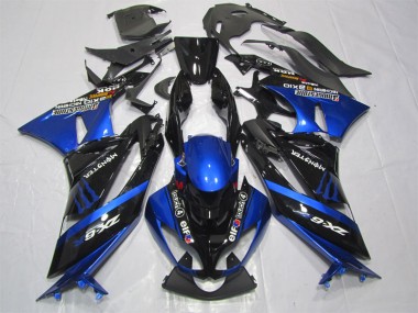 Preto Azul Monster Carenagem ZX6R 2009-2012