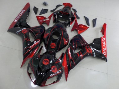Preto Bacardi Carenagem CBR 1000RR 2006-2007