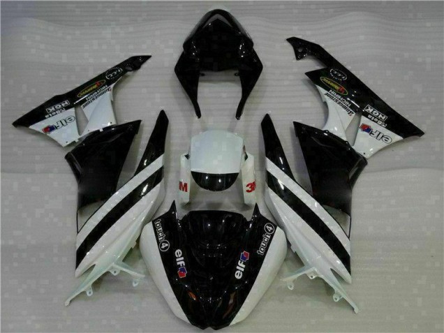 Preto Branco 3M Touch4 Injeção Kit Carenagem ZX6R 2009-2012 Preto Branco 3M Touch4 Injeção Kit Carenagem ZX6R 2009-2012