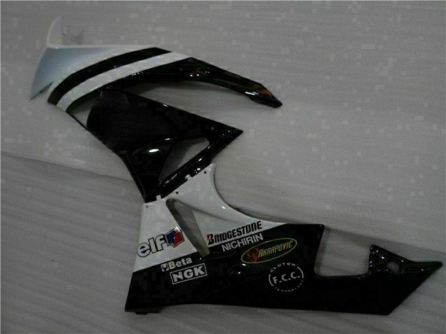 Preto Branco 3M Touch4 Injeção Kit Carenagem ZX6R 2009-2012 Preto Branco 3M Touch4 Injeção Kit Carenagem ZX6R 2009-2012