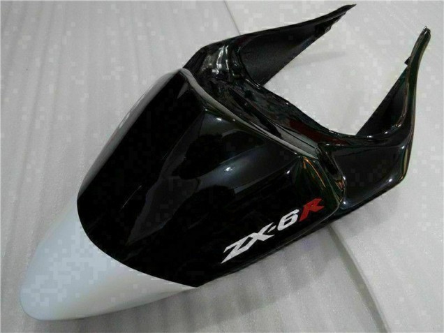 Preto Branco 3M Touch4 Injeção Kit Carenagem ZX6R 2009-2012 Preto Branco 3M Touch4 Injeção Kit Carenagem ZX6R 2009-2012