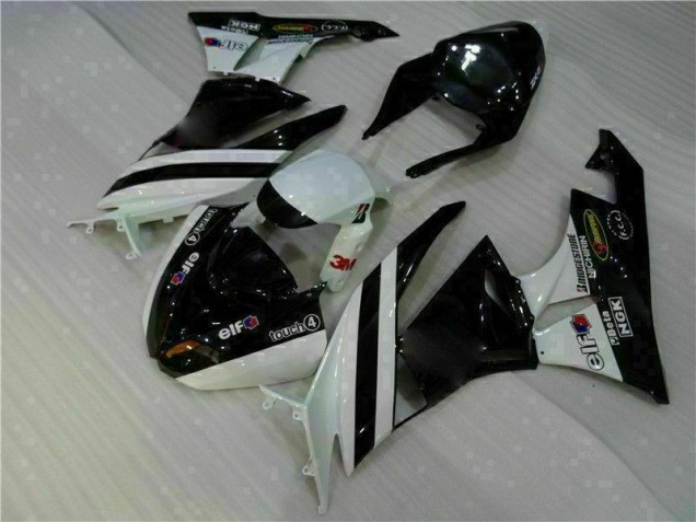 Preto Branco 3M Touch4 Injeção Kit Carenagem ZX6R 2009-2012 Preto Branco 3M Touch4 Injeção Kit Carenagem ZX6R 2009-2012